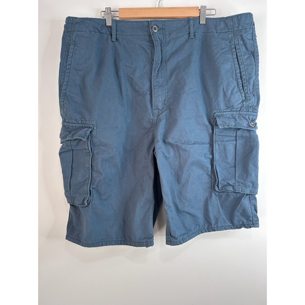 Levi's Mens Blue Cotton Twill Relaxed Cargo Shorts Size 42 Outdoor Gorpcore Hike